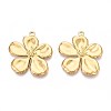 304 Stainless Steel Flower Pendants STAS-T067-30G-1