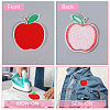 16Pcs Apple Polyester & Cotton Embroider Thread Iron on/Sew On Patches PATC-CA0001-19B-4