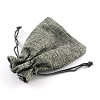 Polyester Imitation Burlap Packing Pouches Drawstring Bags X-ABAG-R005-9x7-04-3