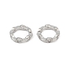Brass Clear Cubic Zirconia Bead Frame KK-D375-33P-1
