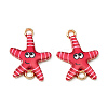 Ocean Theme Alloy Enamel Connector Charms FIND-CJC0017-15KCG-08-1