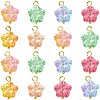 30Pcs 5 Colors Handmade Lampwork Charms PALLOY-CJ0002-66-8