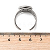 304 Stainless Steel Cuff Ring Components STAS-V012-01B-P-2