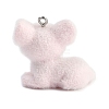 Animal Theme Flocky Resin Pendants LS-RESI-M051-01A-2
