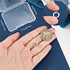 2Pcs Rhodium Plated 925 Sterling Silver Micro Pave Cubic Zirconia Cup Peg Bails FIND-BBC0003-44-3