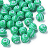 Opaque Striped Acrylic Beads MACR-S373-27D-07-3