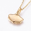 304 Stainless Steel Pendant  Necklaces NJEW-P224-25G-3