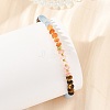 Opalite & Cherry Quartz Glass & Natural Tiger Eye & White Jade Rondelle Beads Stretch Bracelets for Women BJEW-JB14235-01-2
