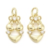 Brass Micro Pave Cubic Zirconia Pendants KK-H527-06A-G-1