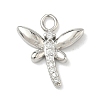Brass Micro Pave Clear Cubic Zirconia Pendants KK-H528-05B-P-1