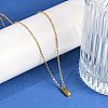 Ion Plating(IP) 304 Stainless Steel Pendant Necklaces NJEW-R050-01G-09-3