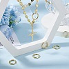 6Pcs Brass Spring Gate Rings KK-SC0006-10-3
