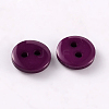 2-Hole Flat Round Resin Sewing Buttons for Costume Design BUTT-E119-24L-07-2