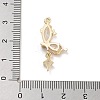 Brass Pave Clear Cubic Zirconia Pendants KK-Z061-14G-02-3