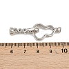 Brass Micro Pave Clear Cubic Zirconia Fold Over Clasps KK-U059-58P-3