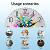 MDF Printed Wall Clock HJEW-WH0058-007-3