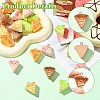 40Pcs 5 Colors Opaque Resin Pendants RESI-CJ0004-80-3