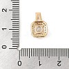 Brass Micro Pave Clear Cubic Zirconia Pendants KK-R219-35G-3