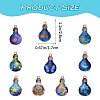 40Pcs 10 Colors Alloy Printed Pendants FIND-SZ0003-47-2