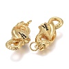 Brass Micro Pave Black Cubic Zirconia Pendants X-KK-F821-39G-2