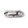 Non-Tarnish 304 Stainless Steel Fold Over Clasps X-STAS-G307-11A-P-1