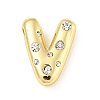 Brass Micro Pave Clear Cubic Zirconia Pendants KK-E093-04G-V-1