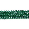 Transparent Electroplate Glass Beads Strands EGLA-A039-T6mm-A10-1