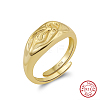 925 Sterling Silver Adjustable Finger Rings for Women RJEW-H257-05G-2