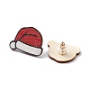 Christmas Printed Wooden Stud Earrings LS-EJEW-D046-04-1