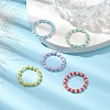 Glass Seed Beads Stretch Rings for Women RJEW-JR00690-2