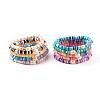 Polymer Clay Heishi Beads Stretch Bracelets Sets BJEW-JB06176-1