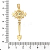 Brass Micro Pave Cubic Zirconia Big Pendants KK-B147-04G-05-3