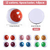 48Pcs 12 Colors Glass Craft Eyes Cabochons DIY-CA0007-13-2