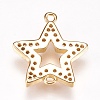 Brass Micro Pave Cubic Zirconia Links LS-ZIRC-K073-02-01G-2