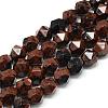 Natural Mahogany Obsidian Beads Strands G-S149-15-6mm-1