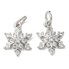 Brass Micro Pave Cubic Zirconia Pendants with Jumping Ring KK-A254-24P-1