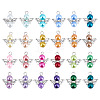 48Pcs 24 Styles Glass & Alloy Pendants PALLOY-GO00053-1