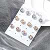 Ion Plating(IP) 304 Stainless Steel Flat Round Stud Earrings EJEW-C099-16C-1