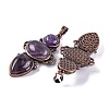 Natural Amethyst Pendants G-Q158-04-08-2