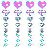 Unicraftale 32Pcs 8 Style  Valentine's Day Ion Plating(IP) 201 Stainless Steel & Alloy Pendants STAS-UN0039-03-1