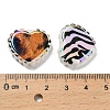 Rainbow Iridescent Printed Opaque Acrylic Beads OACR-D316-01B-02-3