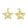 Brass Micro Pave Cubic Zirconia Pendants KK-E068-VB103-1