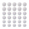 30Pcs 3 Styles Acrylic & Resin with Rhinestone Round Beads OACR-PH0004-27-7