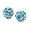 Stripe Pattern Polymer Clay Rhinestone Beads CLAY-NH0001-01D-2