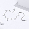 925 Sterling Silver Charm Anklets AJEW-FF0001-01-3