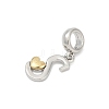 Brass European Dangle Charms KK-Z097-01S-GP-2
