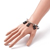 Polymer Clay Heishi Beads Stretch Charm Bracelets BJEW-JB05767-03-4
