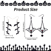 ANATTASOUL 2 Pairs 2 Style Bat Alloy Dangle Earrings Sets with Rhinestone EJEW-AN0002-47-2
