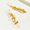 Elegant Heart Tassel Brass Hoop Earrings DN7586-5