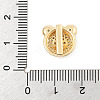 Brass Micro Pave Cubic Zirconia Slide Charms ZIRC-I068-04G-4